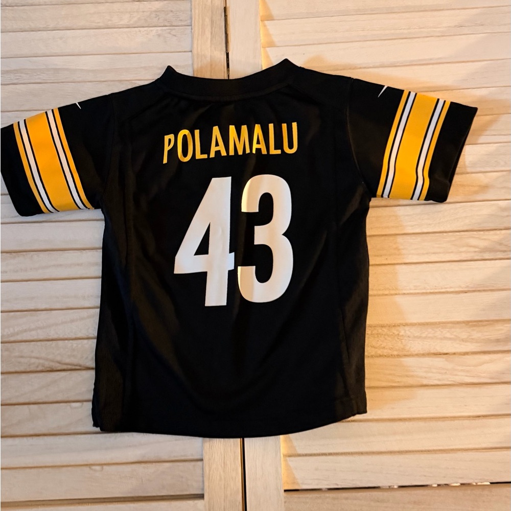 Nike Black & Yellow Kids Football Jersey #43 steelers - Picture 4 of 4